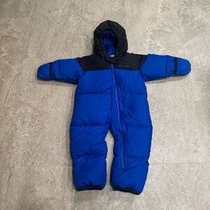Columbia Snuggly Bunny Baby Bunting Suit BlueBlack 24Months Down Filled Snowsuit